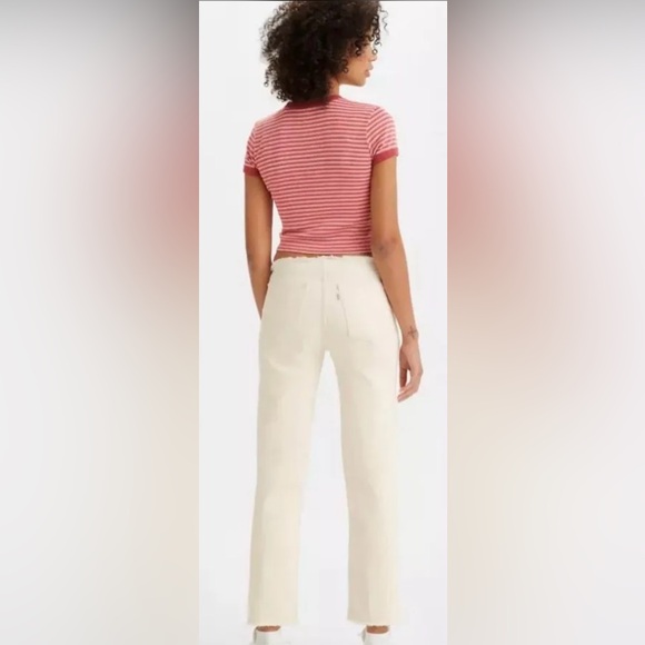 LEVIS WEDGIE STRAIGHT RIPPED WAISTBAND JEANS - Picture 4 of 9